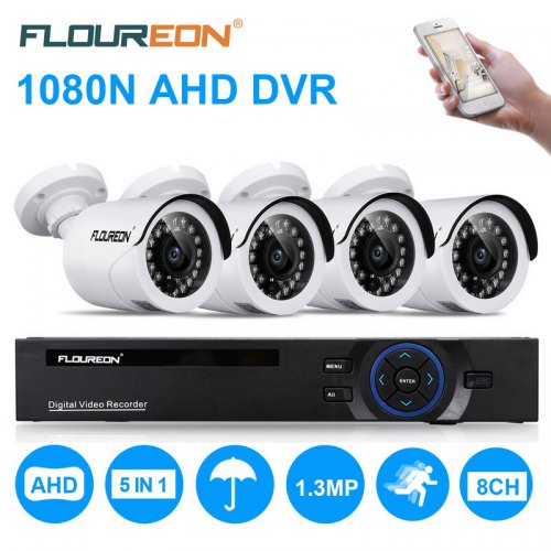 Smart Security System 8CH 1080P 1080N AHD DVR Outdoor 3000TVL 1080P 2.0MP Camera 